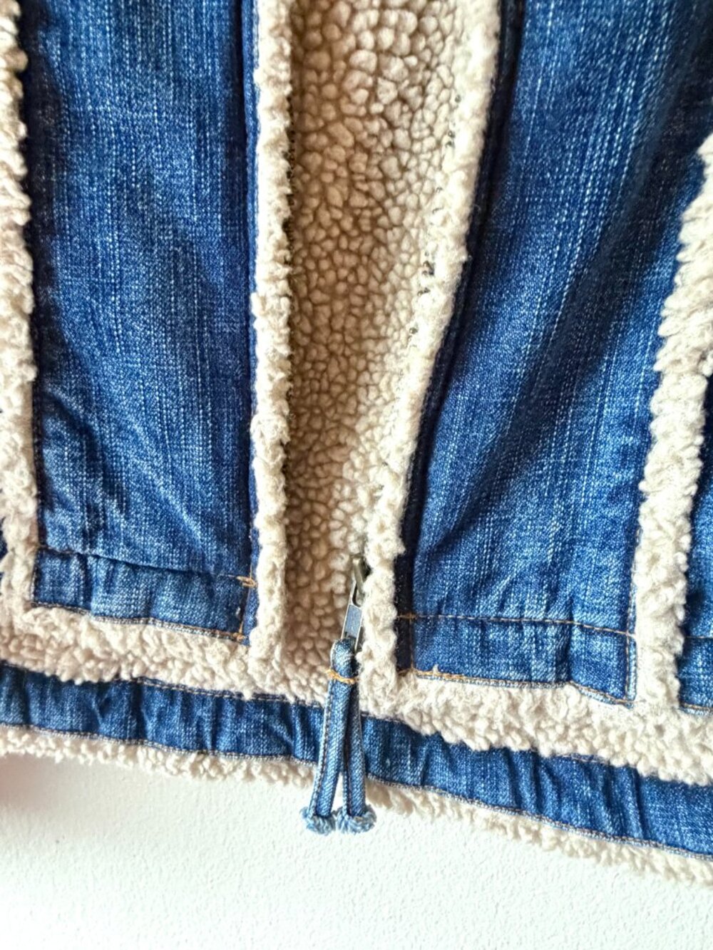 Vintage western denim sherpa jacket by wrangler retro cozy - Picture 4 of 8